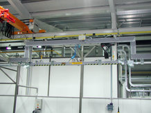 Lifting station in a paint finishing system