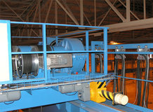 2 Process-Overhead Cranes in a nitrogen fertilizer warehouse 